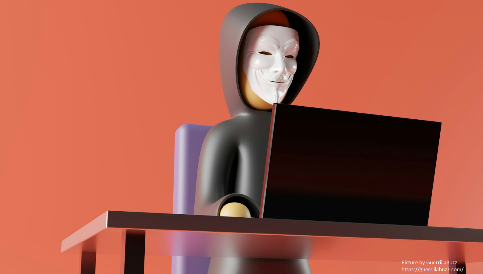 Masked Person Using a Computer