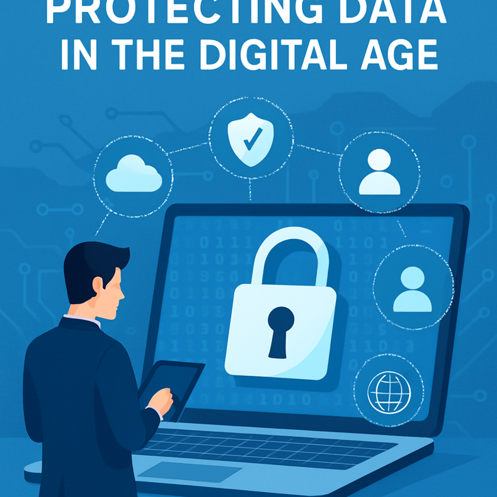 Digital data protection illustration